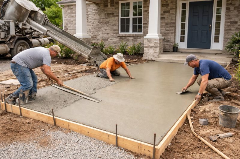 Our team working on Concrete Installation projects in Miami, FL